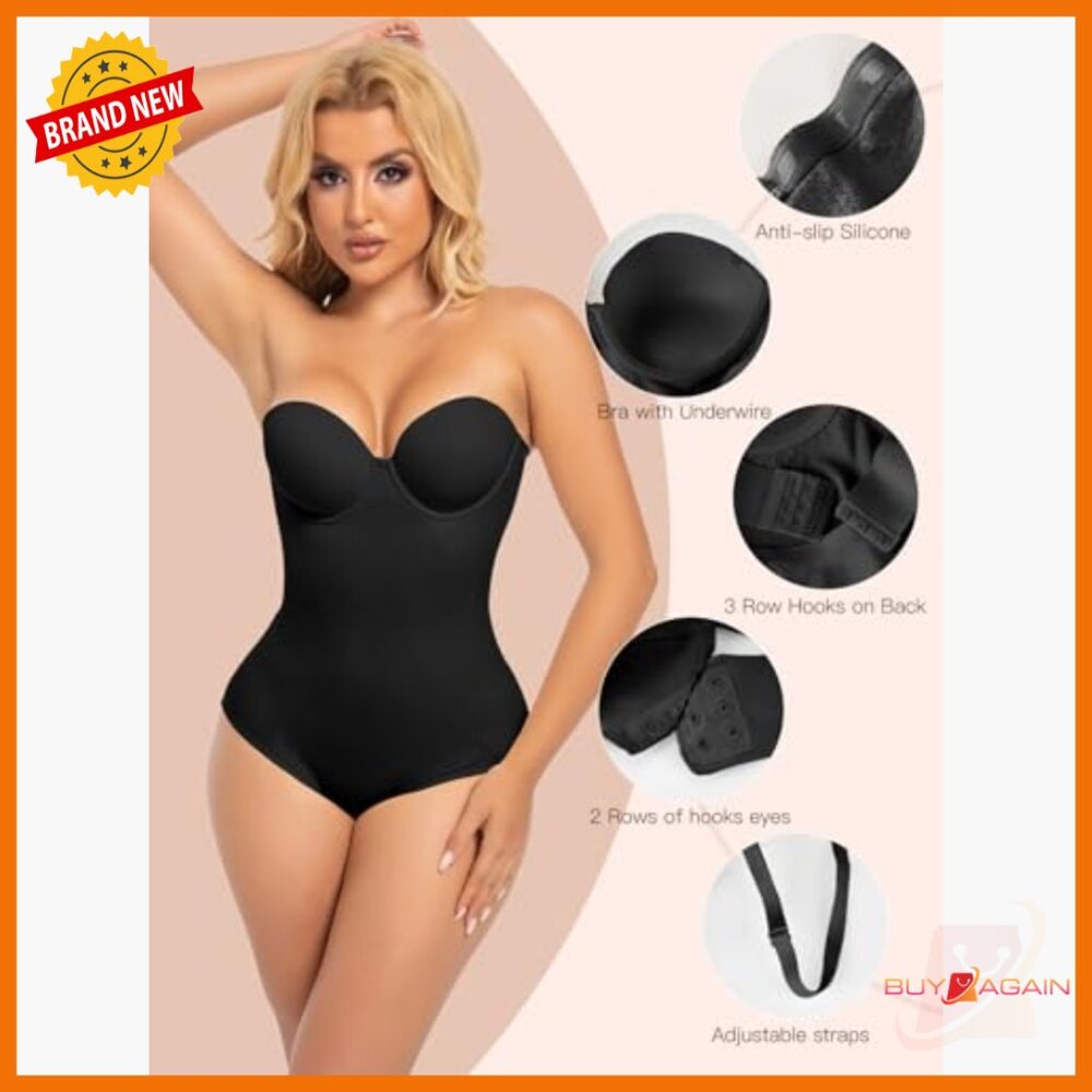 Strapless Seamless Bodysuit Shapewear - Tummy Control & Butt Lifting - Size - Picture 2 of 7